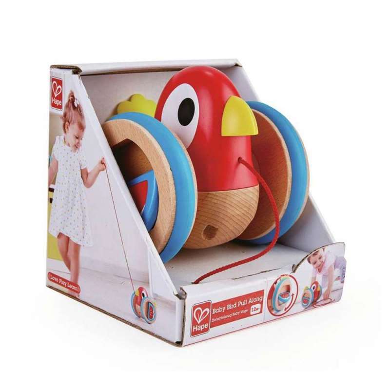 BRINQUEDO DE ARRASTRE DE MADEIRA HAPE PASSARINHO