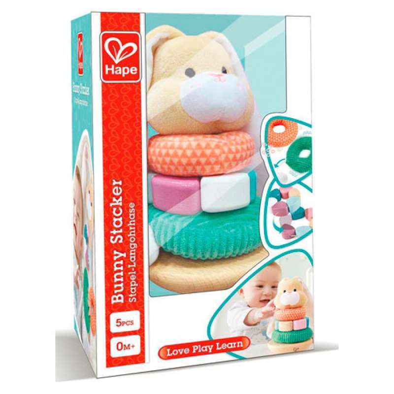 JOGO EMPILHADOR DE ARGOLAS HAPE BUNNY STACKER
