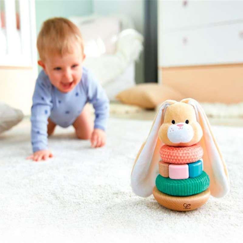 JOGO EMPILHADOR DE ARGOLAS HAPE BUNNY STACKER