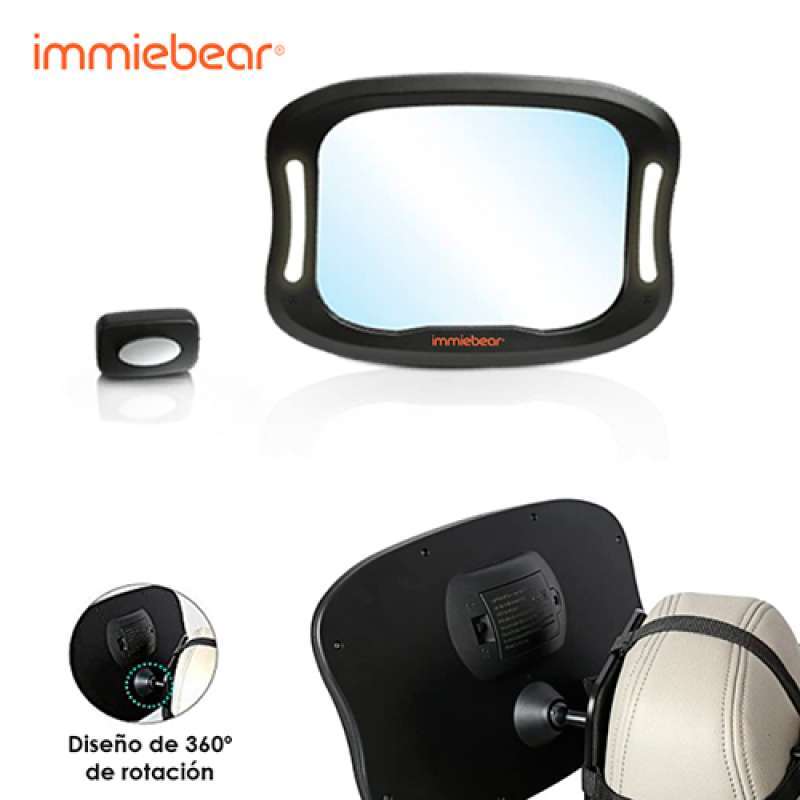 ESPELHO RETROVISOR IMMIEBEAR DE LUXE COM LUZ LED