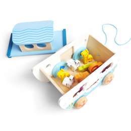 BRINQUEDO DE ARRASTRE DE MADEIRA HAPE ARCA DE NOÉ