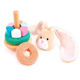 JOGO EMPILHADOR DE ARGOLAS HAPE BUNNY STACKER