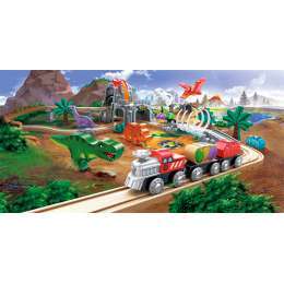 CONJUNTO DE AVENTURA FERROVIÁRIA HAPE DINO